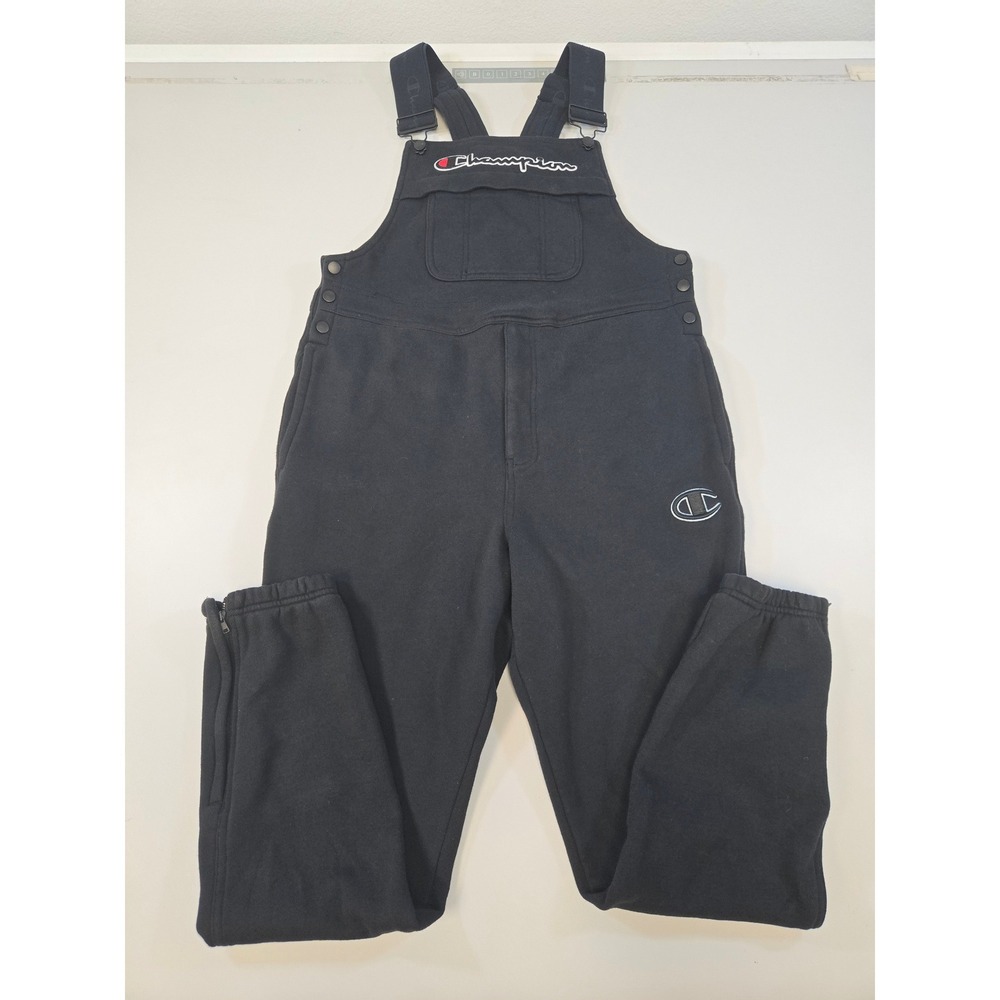Champion Life Mens Super Fleece 3.0 Overalls Medium Black Bib Sweatpants P29976